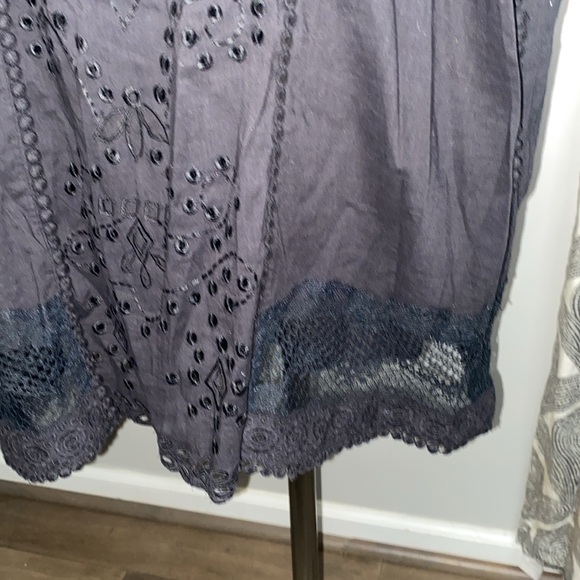 Sundance Black Embroidered Dress with slip lining - Picture 3 of 7